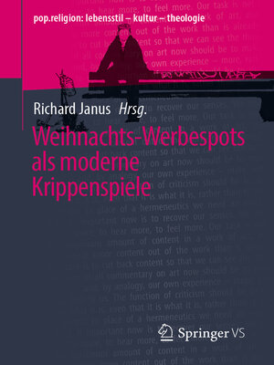 cover image of Weihnachts-Werbespots als moderne Krippenspiele